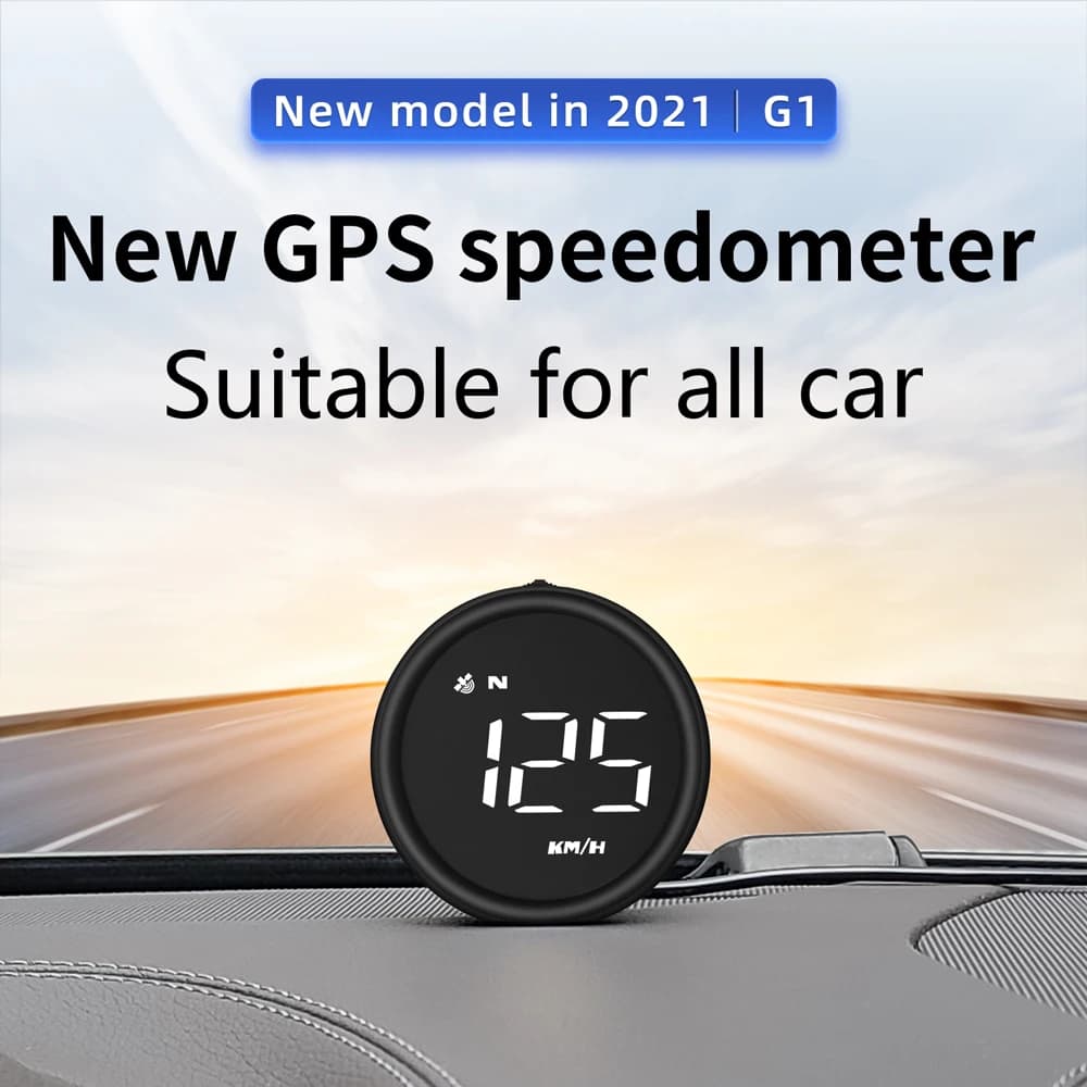 HUD G1 Gps Speedometer Gauge Digital LCD On-board Computer Car GPS Heads up Display Compass Inclinometro Projector For All Cars