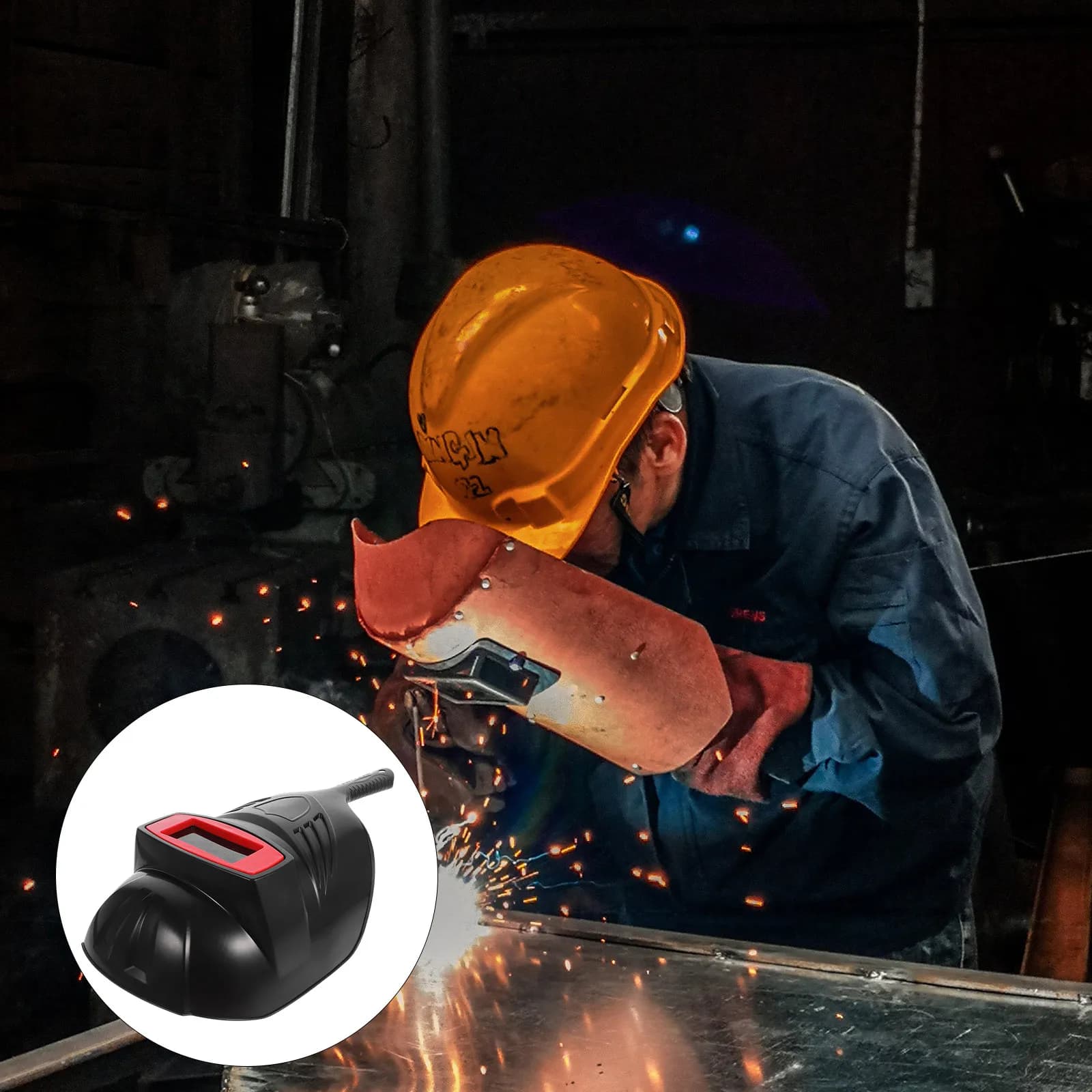 Maschera per saldatura portatile riutilizzabile, protezione facciale per uso industriale, attrezzatura di sicurezza