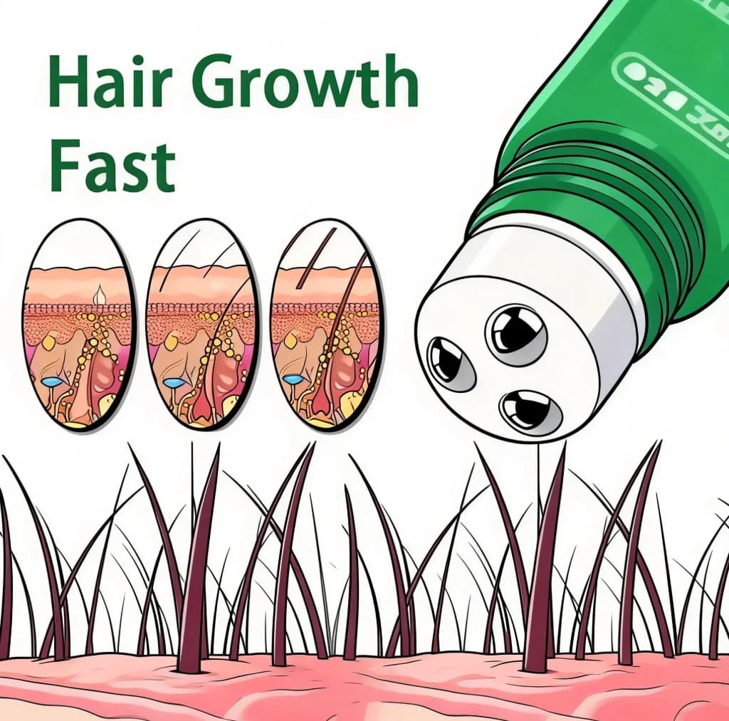 Quick Hair Growth Oil With Biotin, Hair Care Treatments, Massage, Anti-Caduta, Siero Efficace per Capelli More Spessi per Men
