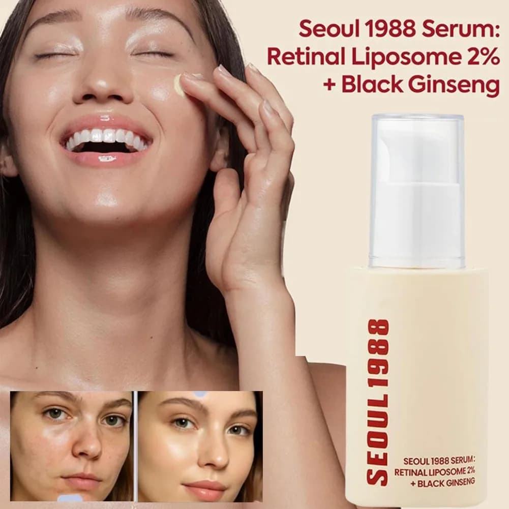 Korean Original SEOUL 1988 2% Liposome Retinol Black Ginseng Essence Diminish Fine Lines Smooth Skin Improve Dullness Brighting