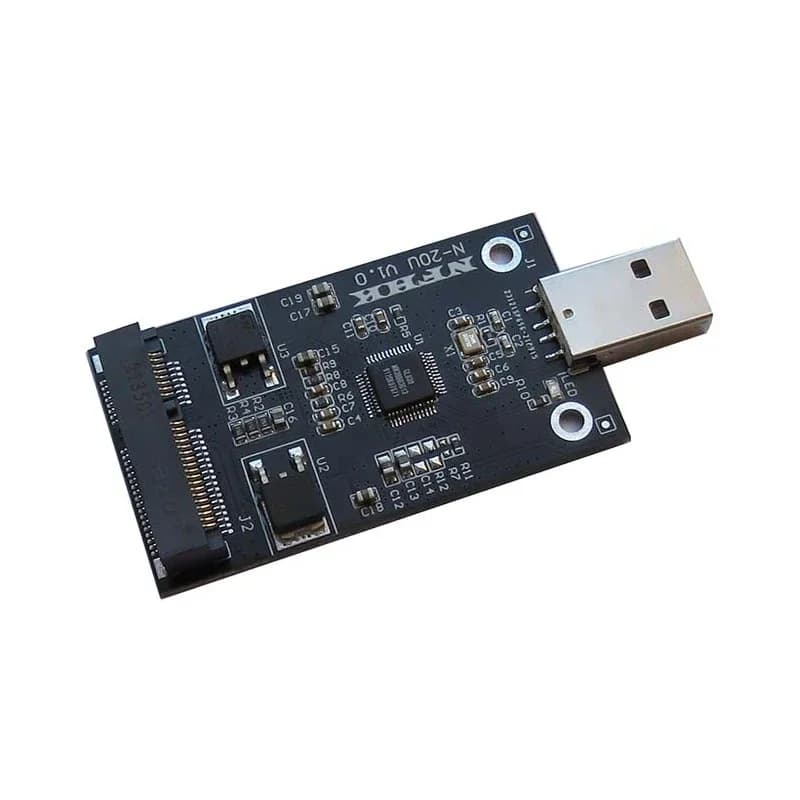 Adattatore da mSATA a USB Scheda convertitore scheda riser mSATA Custodia esterna mSATA SSD a USB 2.0 per supporto PC 30*50 m-SATA SSD Disco rigido