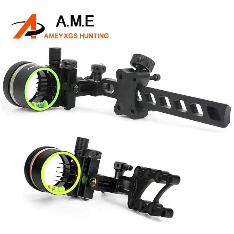 1pc Arco Composto Mirini 5 Pin Sight 4X 6X 8X Lente per la mano destra Arco e Freccia Caccia Tiro Al Bersaglio Tiro con l'arco Accessori