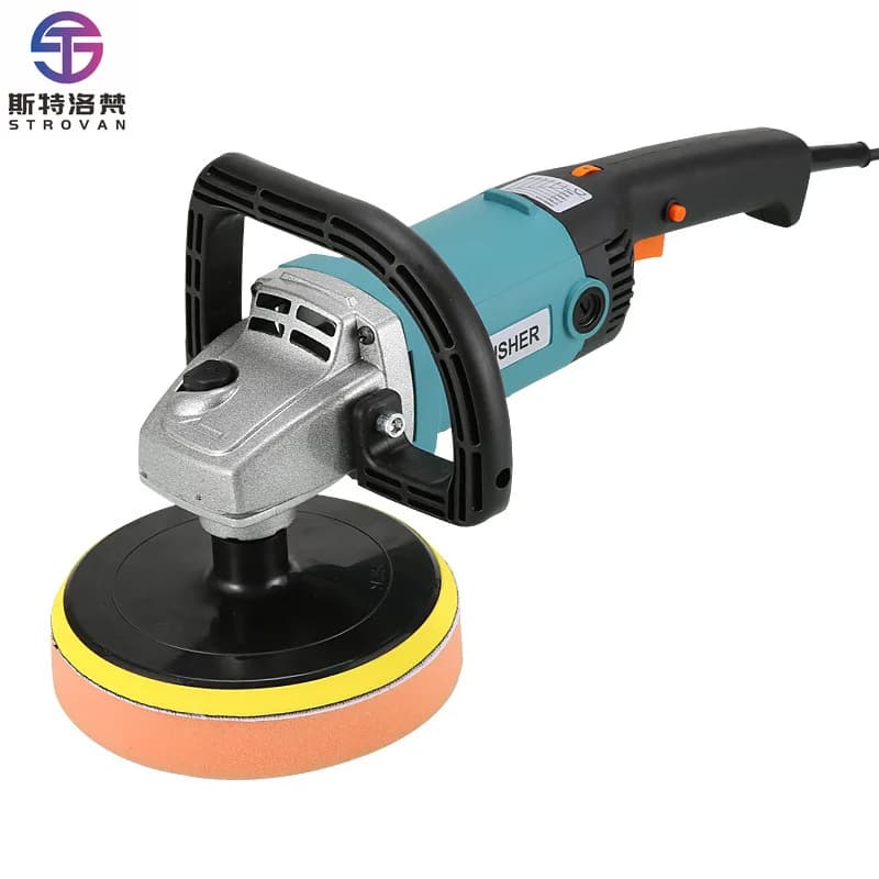 Lucidatrice per auto orbitale elettrica rotativa regolabile ad alta potenza da 1400 W Lucidatrice multifunzionale per ceratura e lucidatura per pavimenti