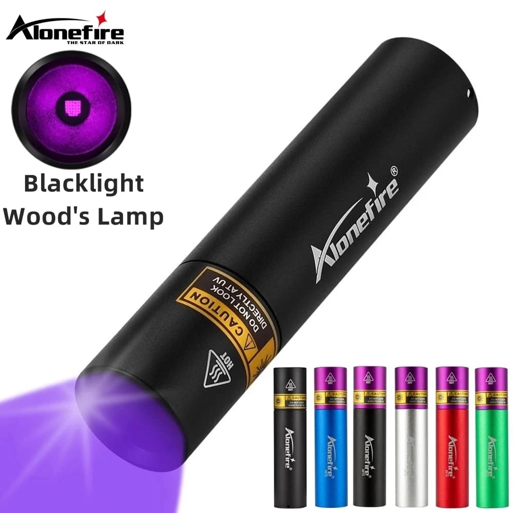 Mini 365nm UV Luce nera Torcia USB ricarica Lampada di legno Animali domestici Urina Gatto Tinea Minerale di denaro Scorpione Smalto per unghie Torcia polimerizzante