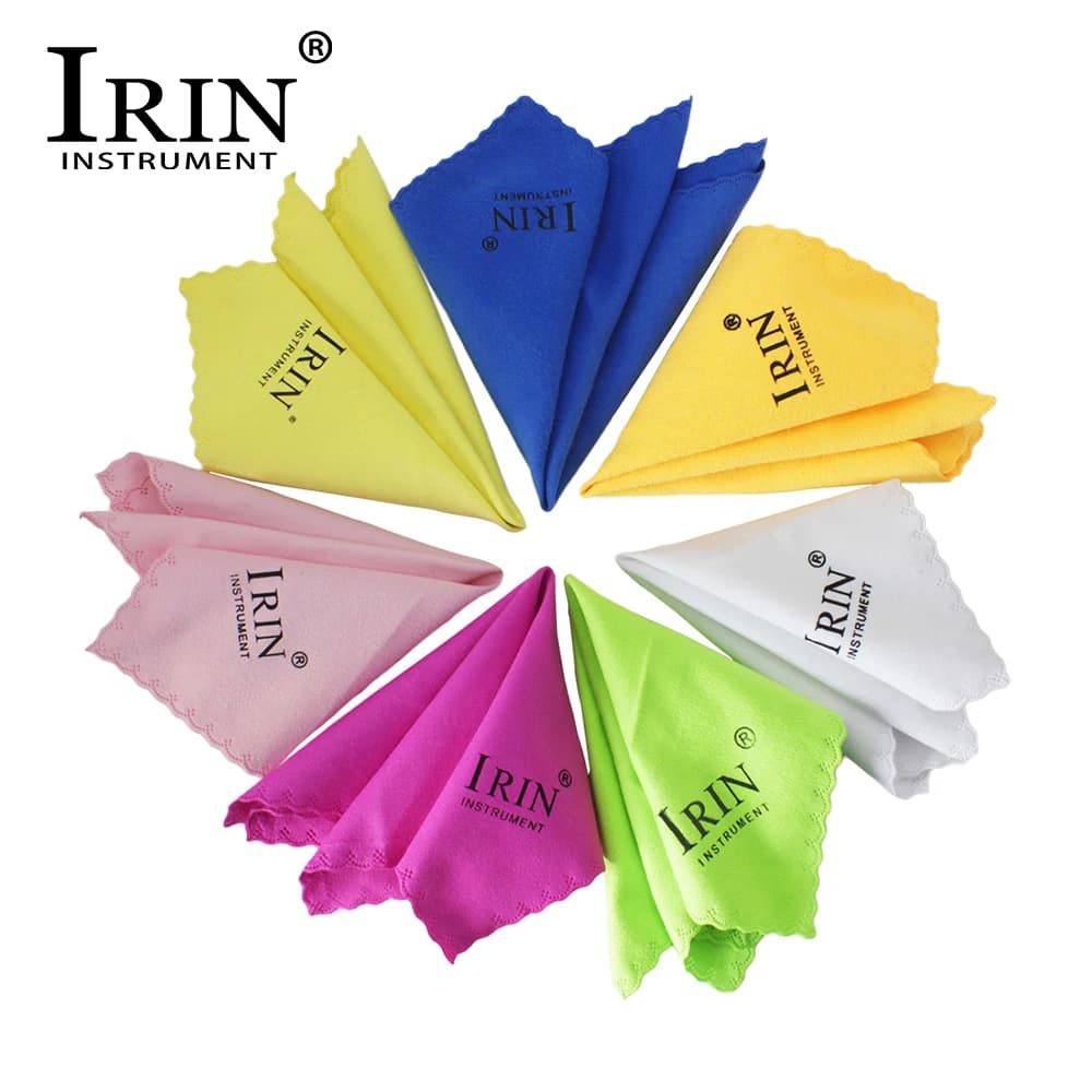 IRIN 7 Pcs microfibra strumento musicale panno di pulizia colorato per chitarra pianoforte sassofono flauto clarinetto tromba universale