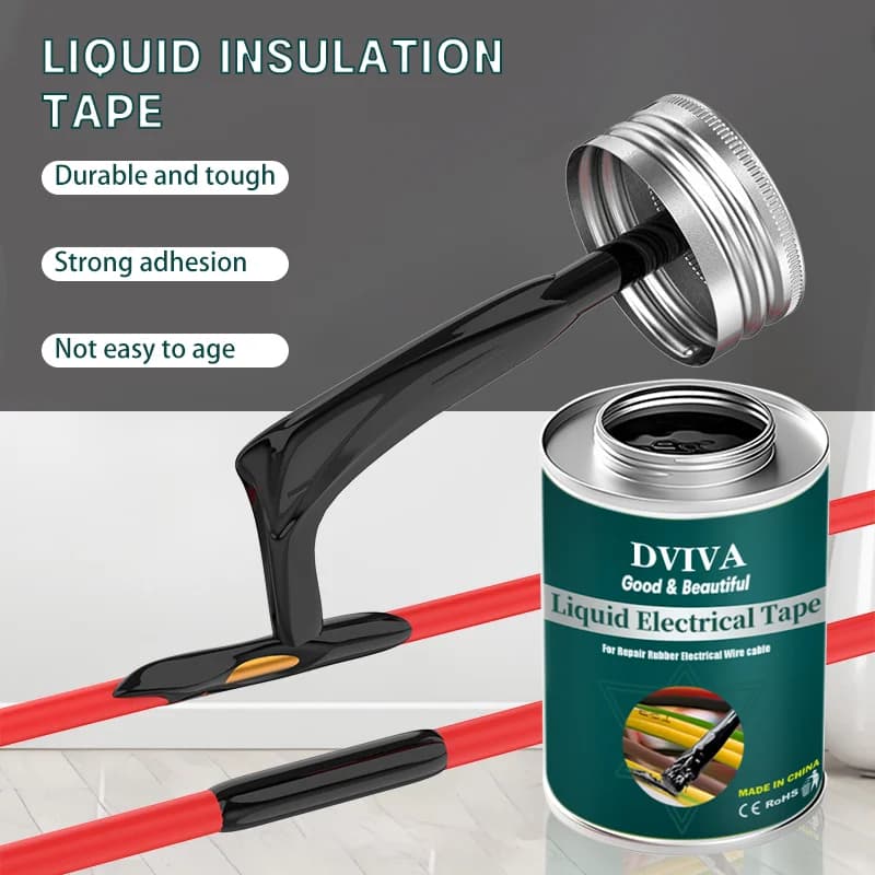 Liquid Electrical Tape Waterproof Insulating paste Sealing Metal Cable Coating Fixed Line Collating Necklace for repair Insulating glue 15~300ml