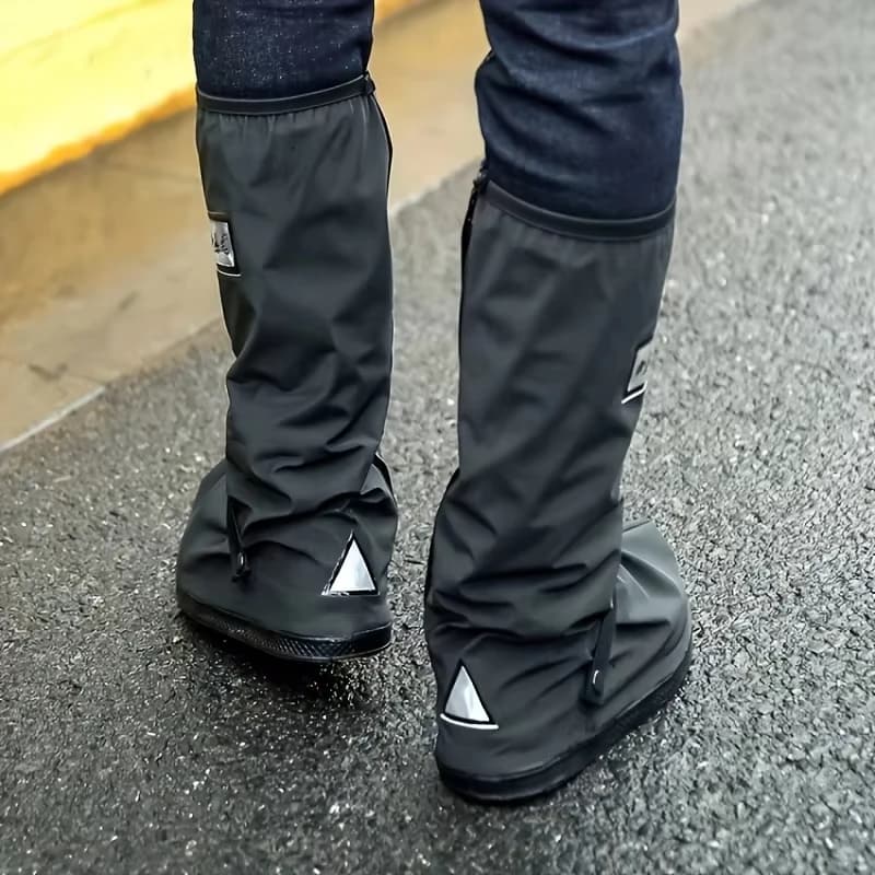 1 paio di protezioni per scarpe da bicicletta moto scooter Dirt Bike scarpe da pioggia copertura antiscivolo copristivali unisex per giornate di pioggia e innevato