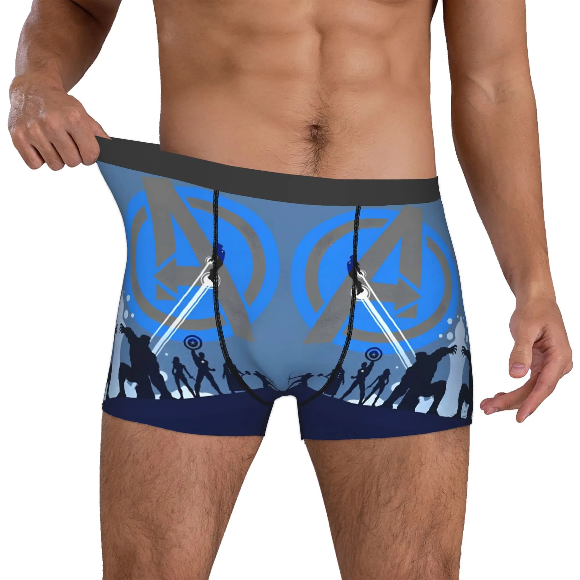 Boxer personalizzati A-Avengerss, slip da uomo con supereroi, intimo, mutande alla moda