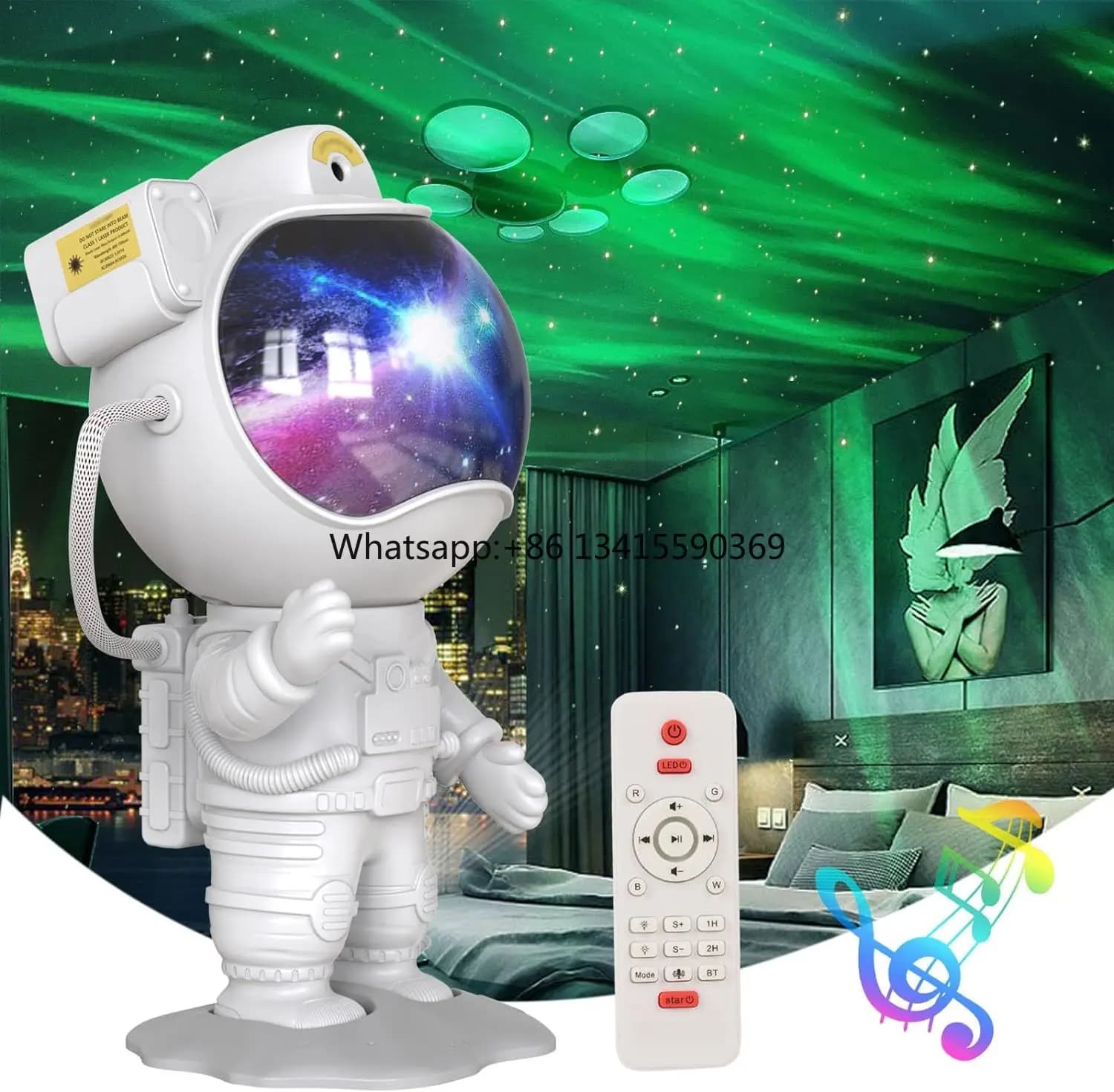 Nuove tendenze Astronauta Galaxy Proiettore Bluetooth Star Light Atmosfera Lampada Fantasy Stellata Luce notturna Star Light Proiettore