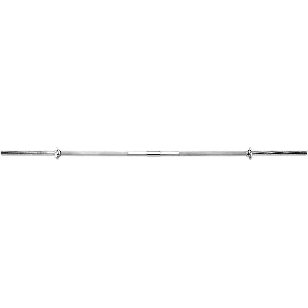 Two-Piece Adjustable Weight Bar with Threaded Spin Lock Collars for 1-Inch Plates - Ideal for Home Gym