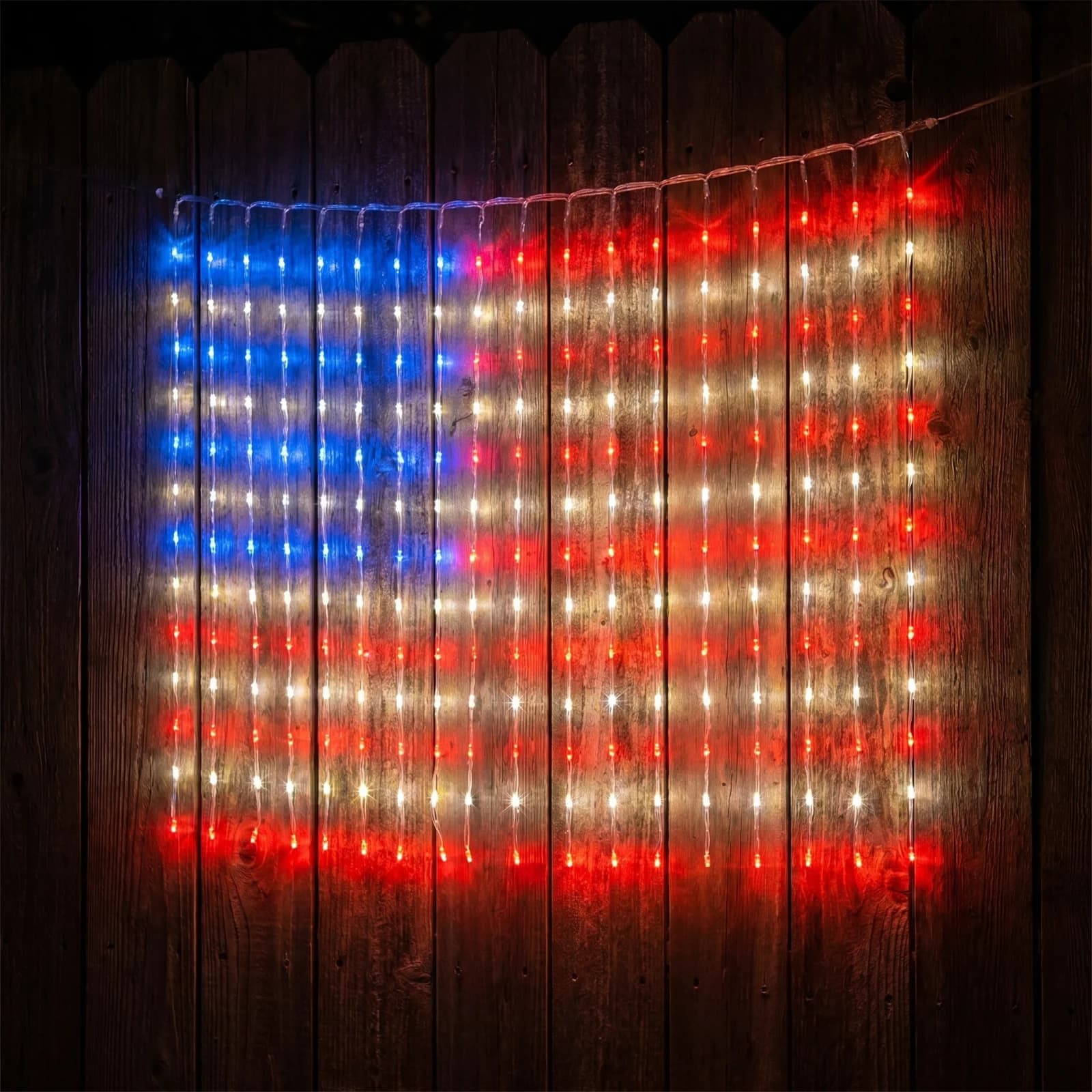 National Flag Curtain Lights LED Light String American Holiday Atmosphere Decorative Lights Outdoor Street Lighting Room Decor