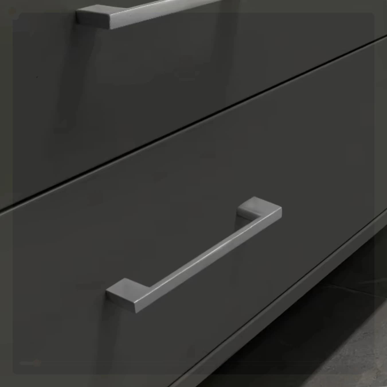 Maniglia in Lega di Alluminio Nera, Design Moderno e Minimalista per Armadi, Cassetti, Mobili da Bagno in Stile Nordico di Lusso