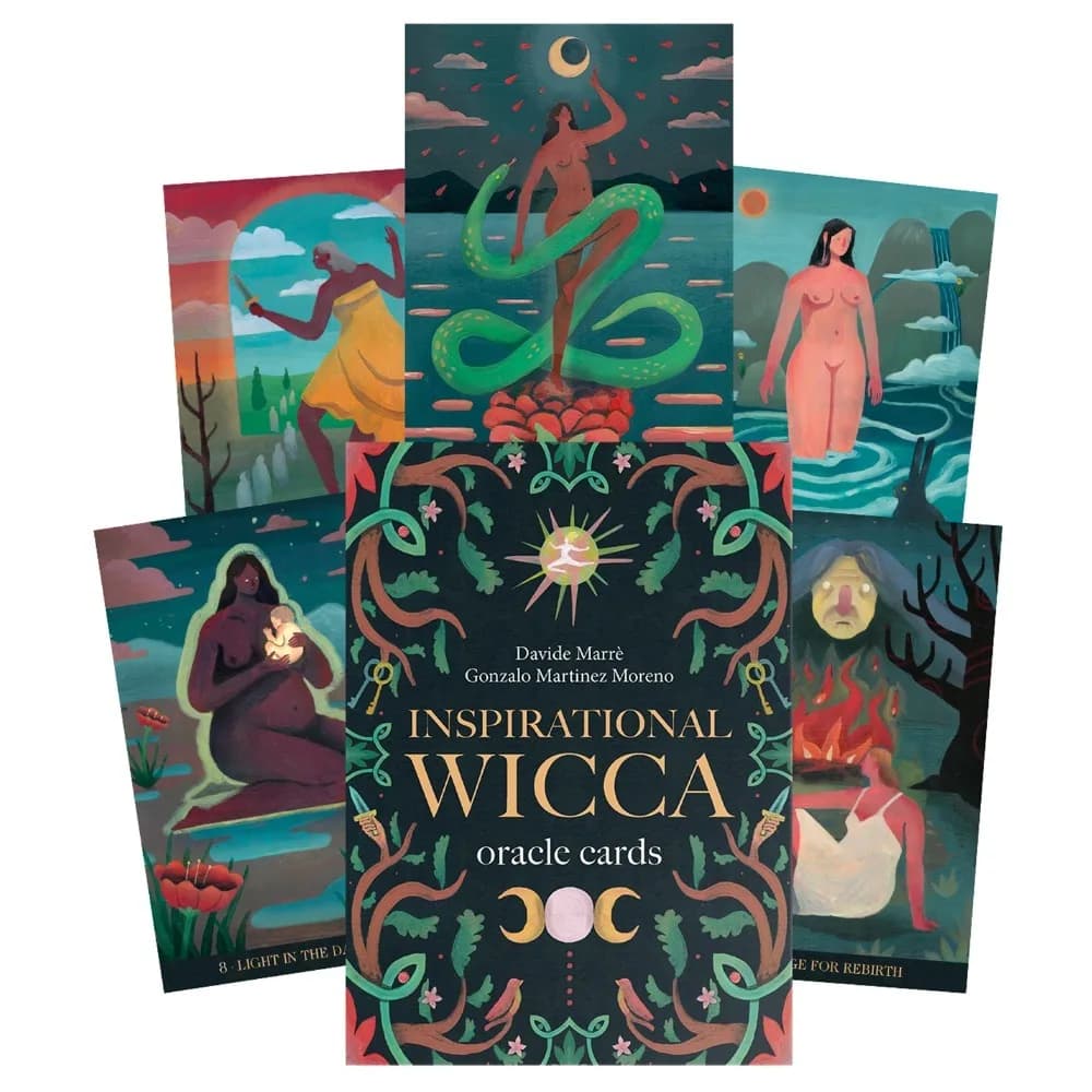 Inspirational Wicca Oracle 10.4*7.3cm 36 pezzi di carte un percorso per vivere una vita piena di magia e spiritualità.