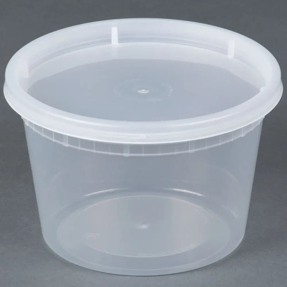 Contenitori per Alimenti TRIPAK da 16 oz, Contenitori in Plastica con Coperchi per Gastronomia, Zuppe e Preparazione Pasti | Senza BPA | Impilabile
