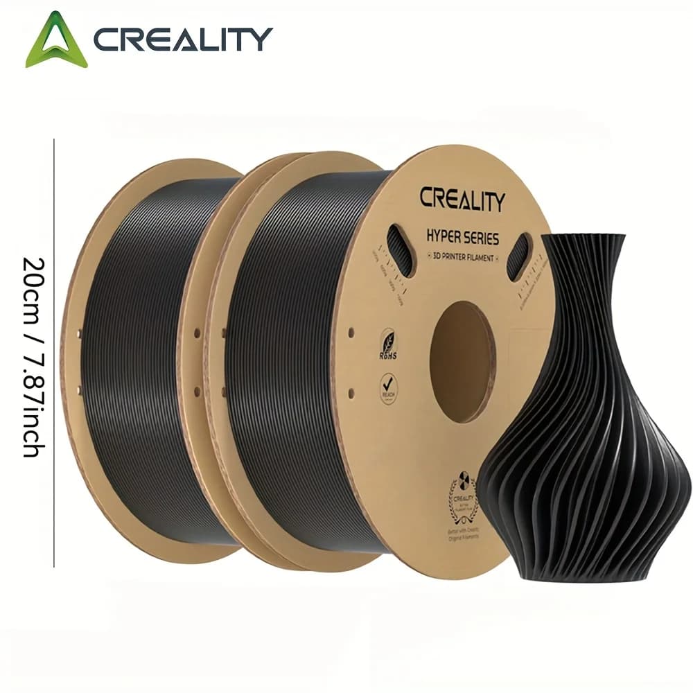 Slot Creality Hyper PLA 2 pieces Black 1,75 mm 30-600 mm/s high speed 3D printer dimensional accuracy +/- 0.02 mm