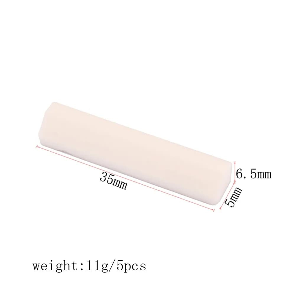 5Pcs Real Buffalo Bone Saddle Nut Kit Acoustic Guitar Ukulele Banjo String Instrument Replacement Parts Superior Tone Intonation