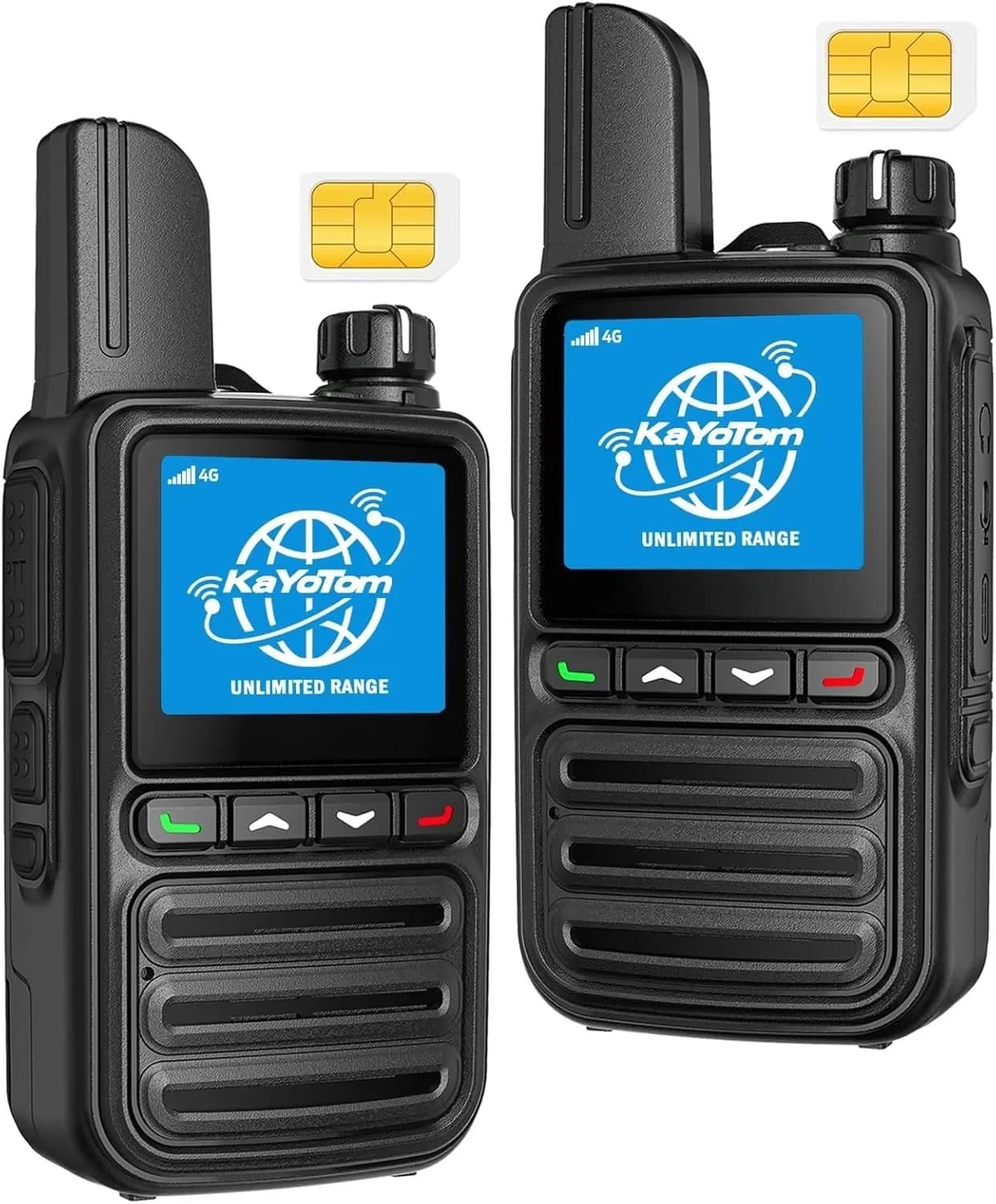 Walkie Talkie Globali a Raggio Illimitato con Funzione PTT (Push-To-Talk) Gratuita a Vita