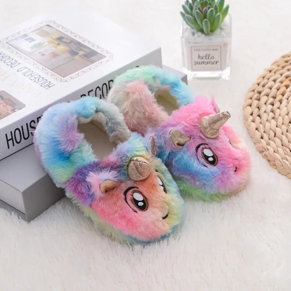 1 paio di pantofole per bambini, pantofole invernali calde per interni, pantofole per bambini con suola morbida, scarpe da camera da letto per bambini, calzature invernali