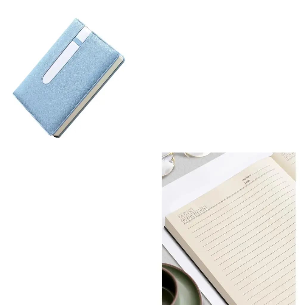 PU Leather Notebook Business Journal 130 Sheets Lined For Note Taking Journaling