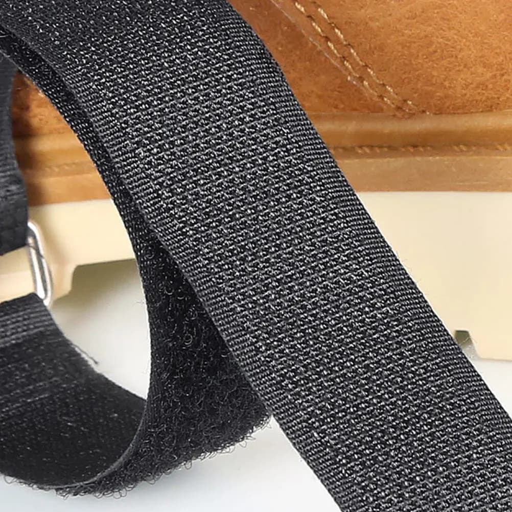 4Pcs Anti-Slip Ice Gripper Straps for Shoes Boots Adjustable Non-Slip Shoe Cover Strap with Metal Ring Buckle for Hiking Camping