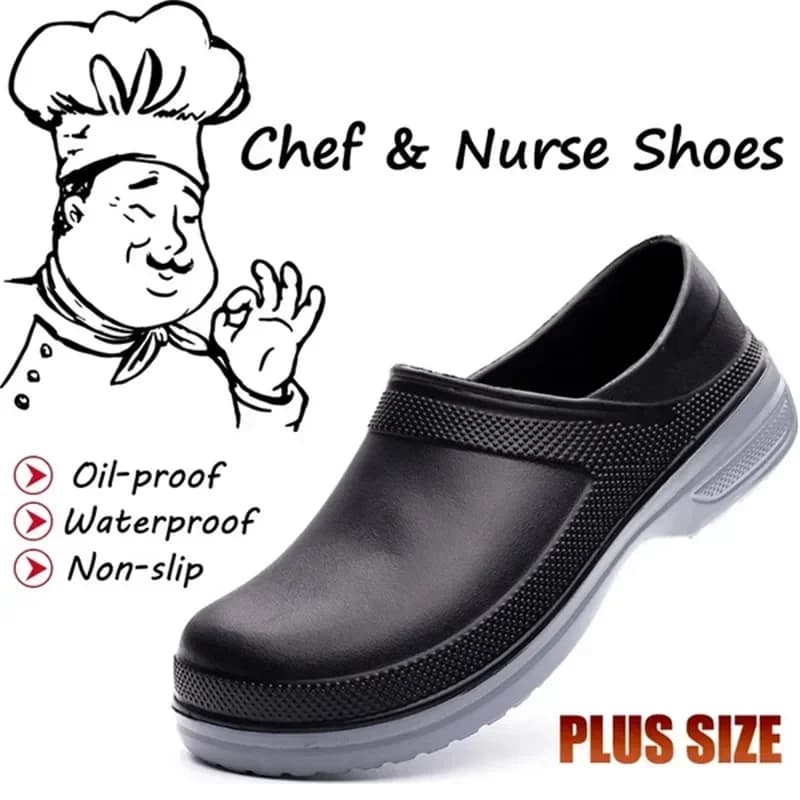Zoccoli da cucina per hotel Scarpe da lavoro antiscivolo impermeabili a prova di olio Scarpe da cucina resistenti e traspiranti Scarpe da cuoco Zapatillas Uomo Mujer
