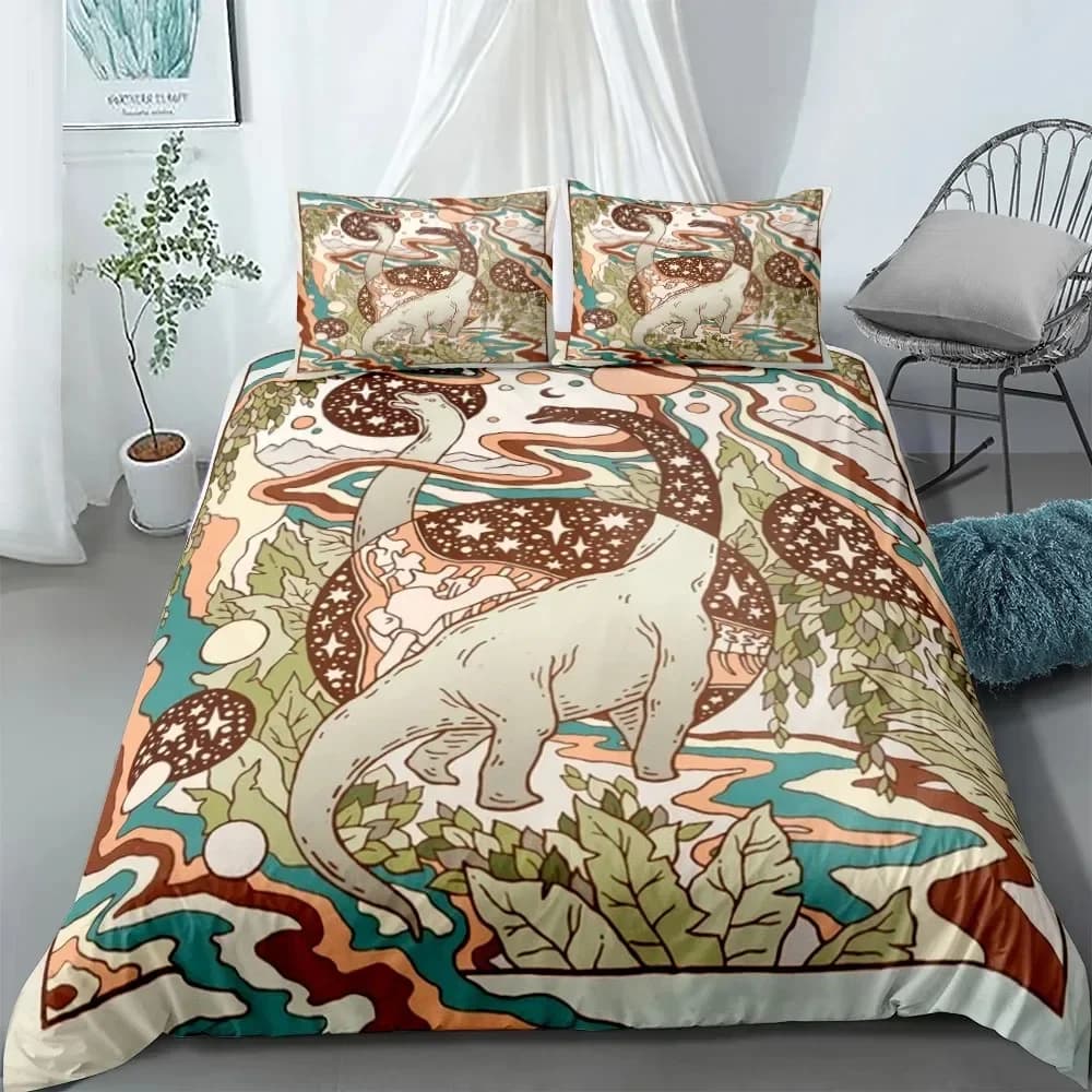Set copripiumino subacqueo con dinosauri Set biancheria da letto anime king size singolo doppio king size king size americano