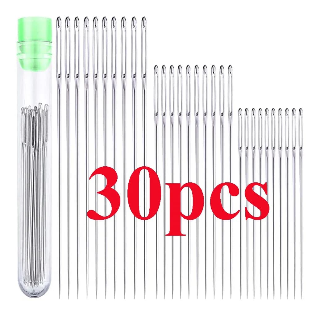 5 Sizes Large Eye Sewing Needles Cross Stitch Knitting Needle Handmade Leather Embroidery Thread Needle Sewing Accessory