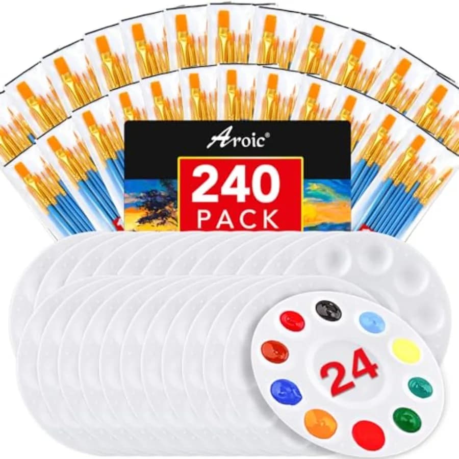 Paint Brushes Palette Set, Pack/Pcs Acrylic Paint and, Professional Artist Brushes, Finger and Face Painting Oil Painting Water