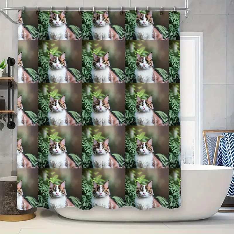 Rainbow Unicorn Shower Curtain Blue Clouds Print Pattern for Bathroom Decor 72x72 Inch Waterproof Fabric Shower Cover with Hook