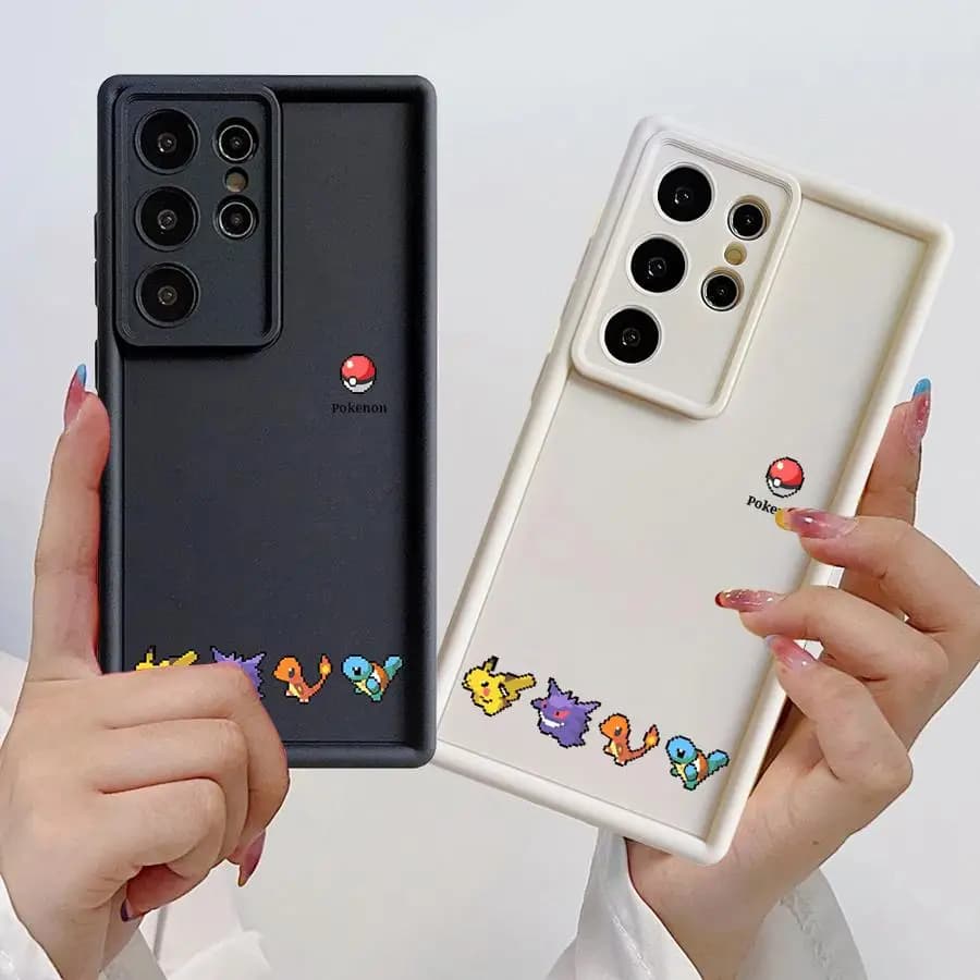 Cover per Telefono con Simpatici Pixel P-Pokemons per Samsung Galaxy S26 Ultra S21 S25 S23 FE S24Ultra S24 Plus S25 Edge S22 S20FE
