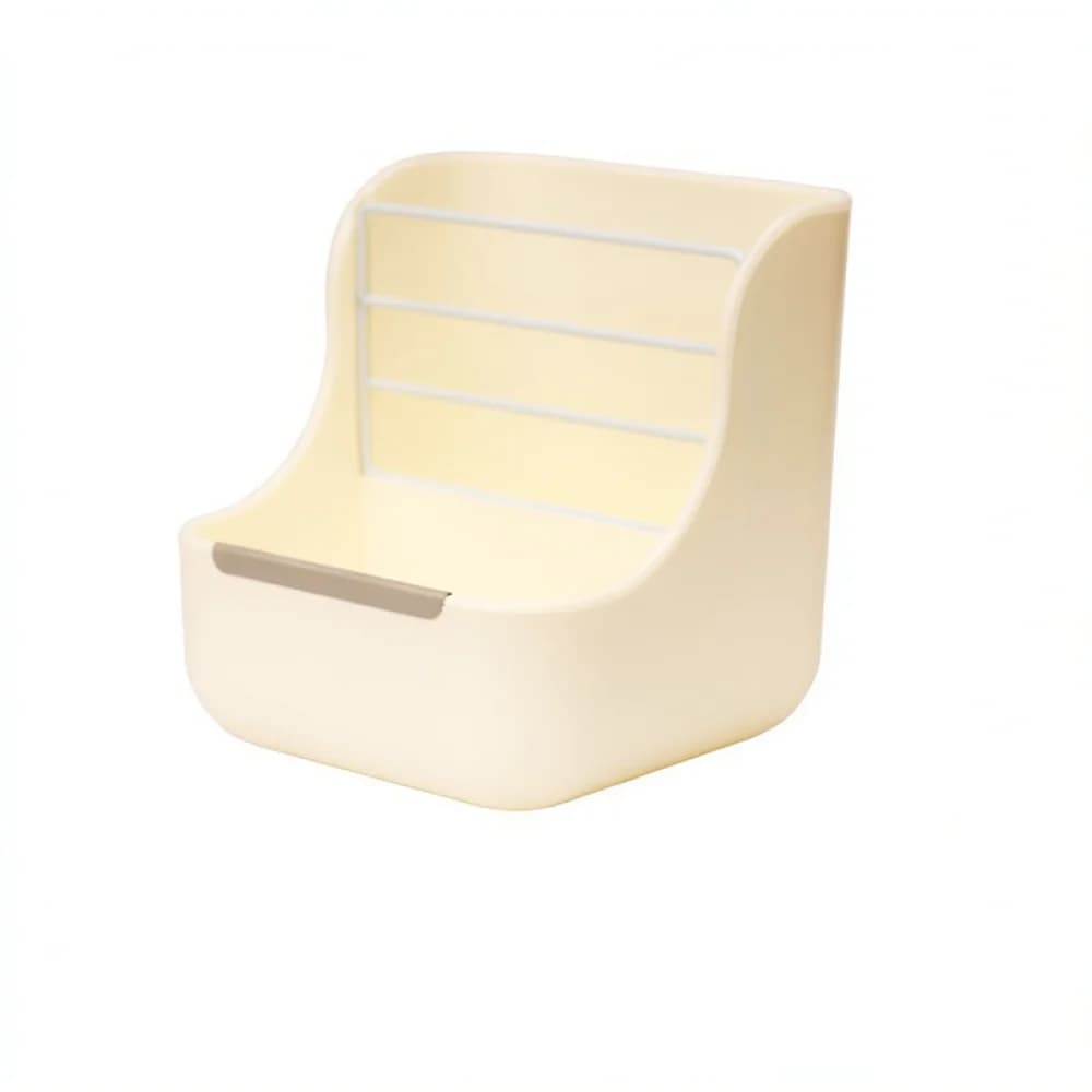 Pet Hay Rack Feeder Bowl For Rabbit Chinchilla Cage Accessory Fixed Design Anti Tip Feeding Tool Plastic Food Container