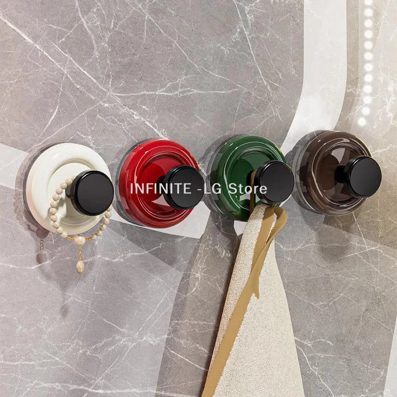 Colorful Suction Cup Wall Hooks, Strong Adhesion No Drilling, Great For Bathroom Kitchen Hanging Towels BagsHome Box Store
