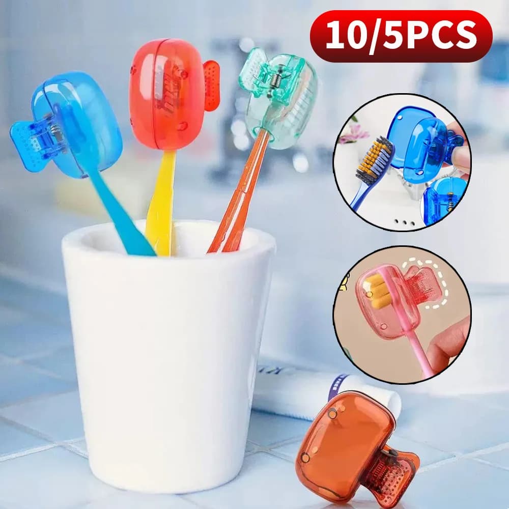 10 pezzi/5 pezzi: cappuccio protettivo per spazzolino, portaspazzolino, scatola per spazzolino, essenziale per la casa e i viaggi