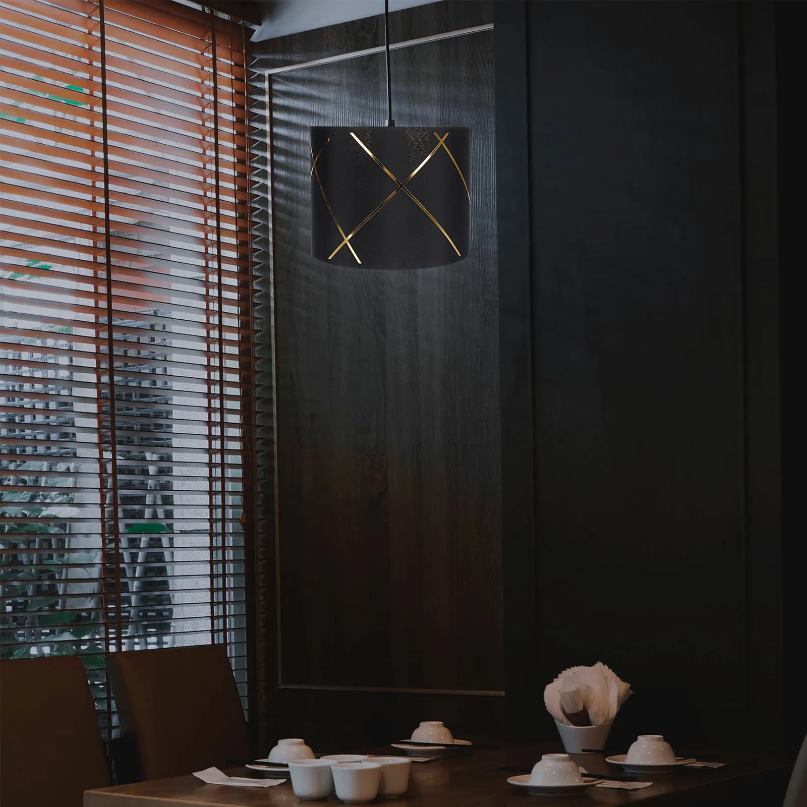 Small Cloth Lampshade Barrel Lamp Shade E27 Base Stripe Pattern Suitable for Desk Bed Wall Lamps Indoor Light Cover