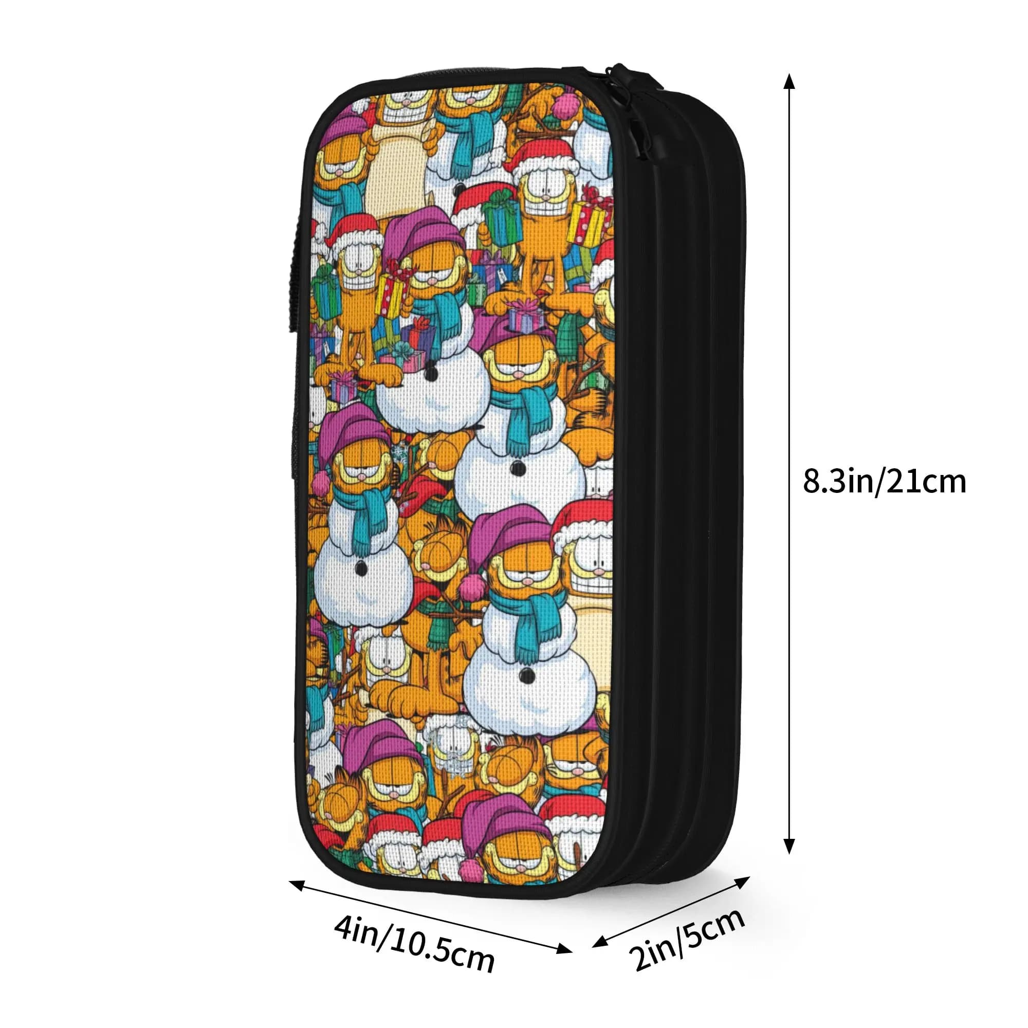 Astuccio per matite G-Garfields Cartoon Cat, classico, porta penne, borsa portaoggetti grande per studenti, astuccio con cerniera per materiale scolastico