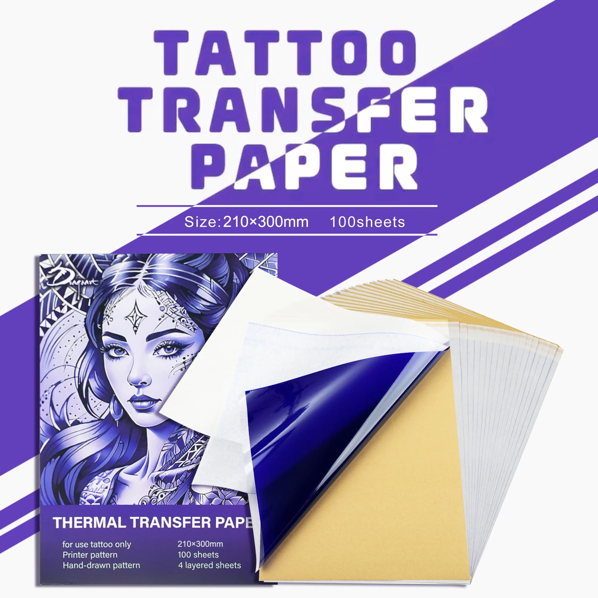 Tattoo Transfer Pape A4 Size Tattoo Stencil Paper Copy Paper Thermal Paper for Tattoo Transfer Machine or hand drawing
