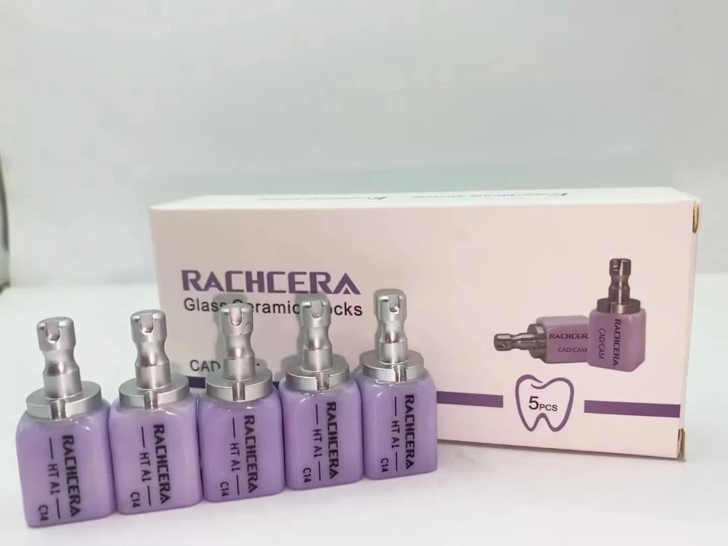 K Rachcera Blocchi ceramici in vetro dentale C14 per laboratorio odontoiatrico (5 pezzi/scatola)