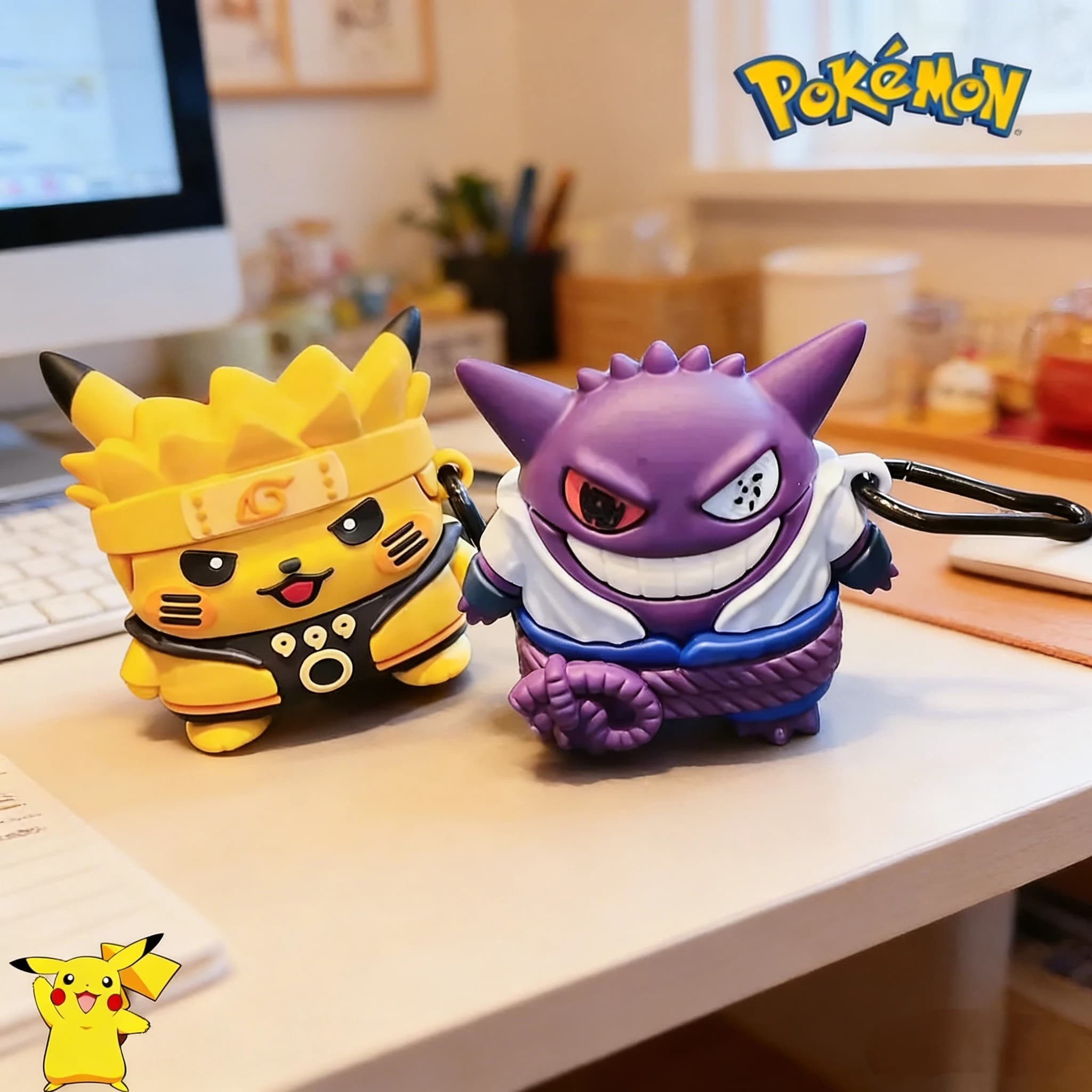 Protective Silicone Soft Shock Protective Housing for Airpods Pro 3 4 2 1 Pro3 Pro2, Design Pokemon Pikachu Gengar