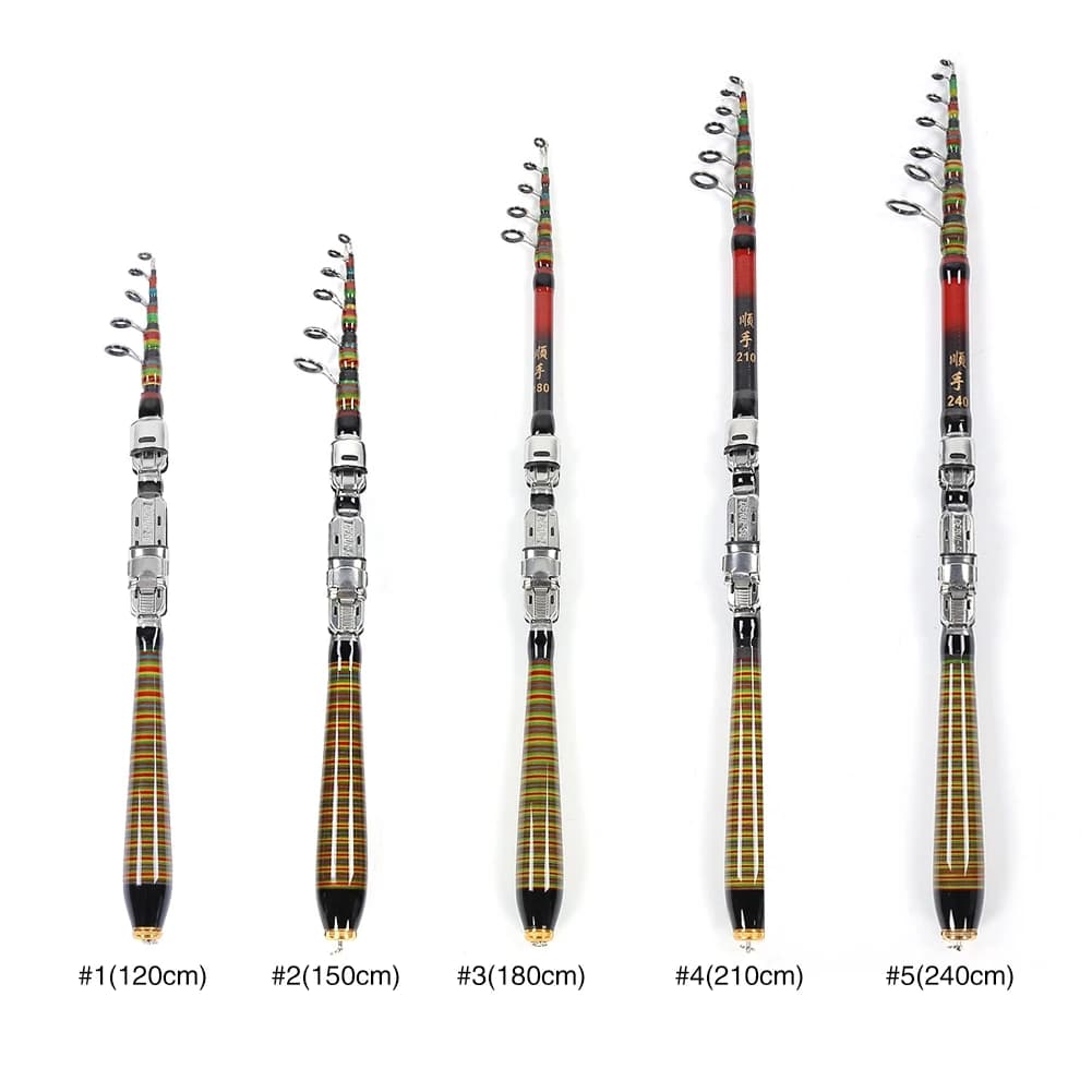 Telescopic Fishing Rod in Carbon, Portable, for Fishing in Spinning, Hand Fishing Accessories