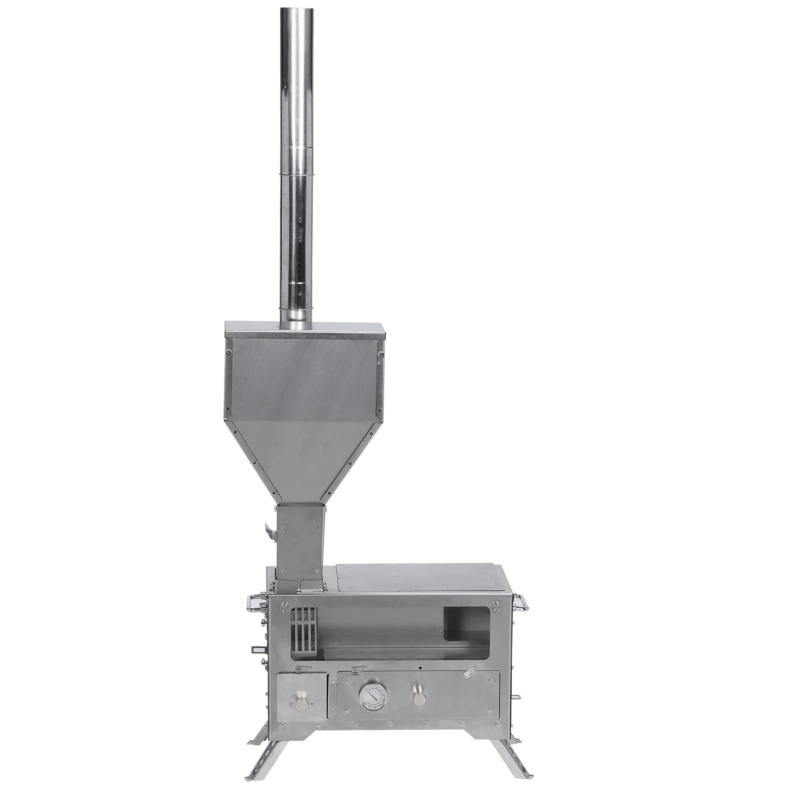 Stufa a Legna Portatile con Canna Fumaria e Forno per Riscaldamento/Cucina/Cortile/Campeggio