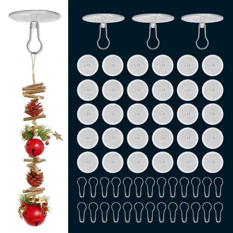 Ganci per Soffitto Autoadesivi di Facile Installazione - Eleganti Ventose, Ideali per Decorazioni Festive, Matrimoni, Compleanni ed Eventi