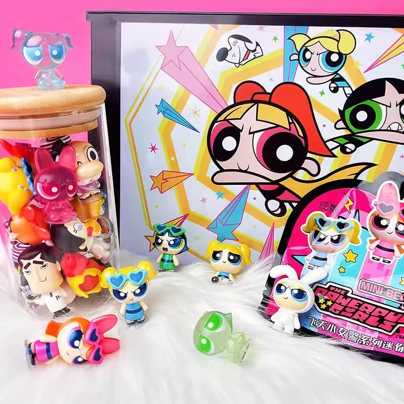 The Powerpuff Girls Mini Bean Blind Bag Blind Box Figure Trendy Cute Micro Doll Collectible Ornament Birthday Gift