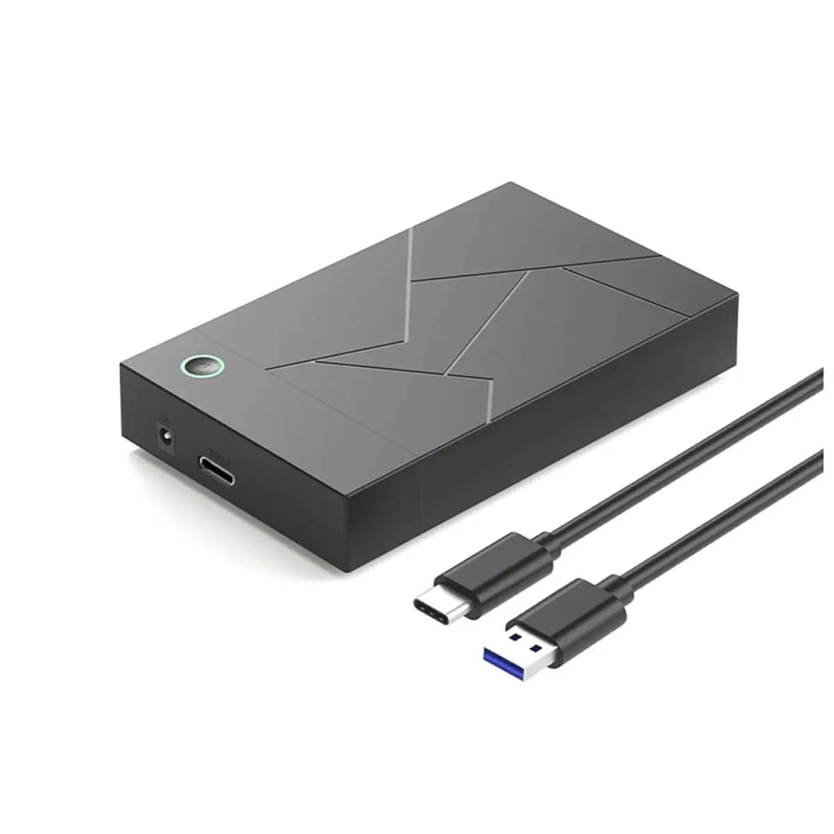 Custodia per HDD da 3,5 pollici a USB 3.1 Tipo C Adattatore Custodia per disco rigido esterno per disco SSD da 2,5 "3,5" Custodia per HDD SPINA USA