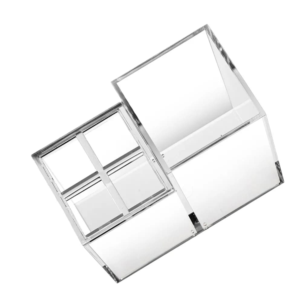 Organizzatore in acrilico per spazzolini da denti, porta dentifricio e pennelli da trucco, contenitore da scrivania con design drenante