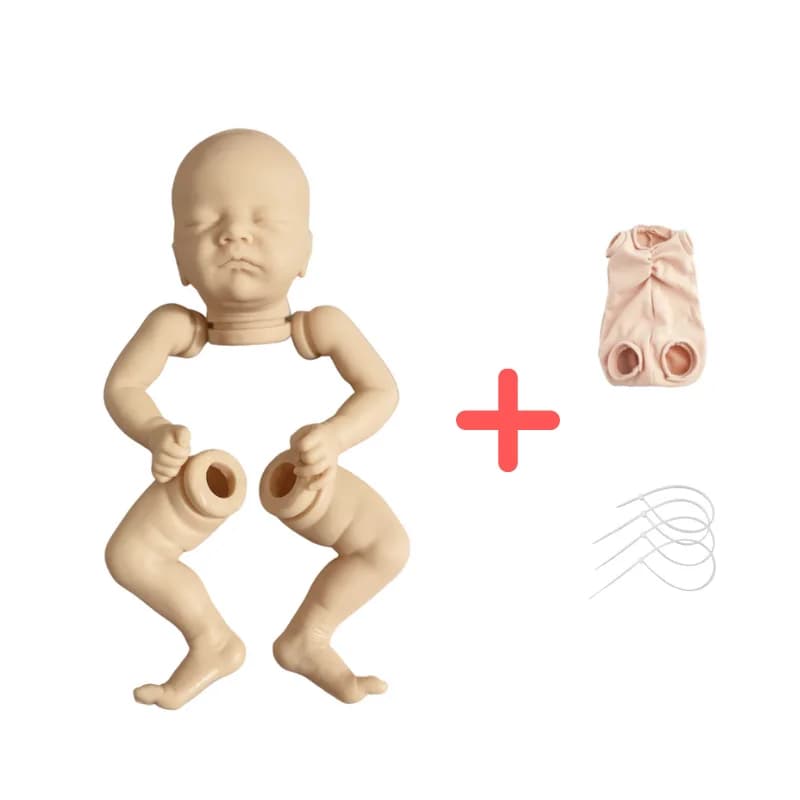 Parti della stampo Charlotte per bambola rinata in vinile non verniciato da 17 pollici Kit per bambola neonato Accessori per bambola smontati con corpo in tessuto