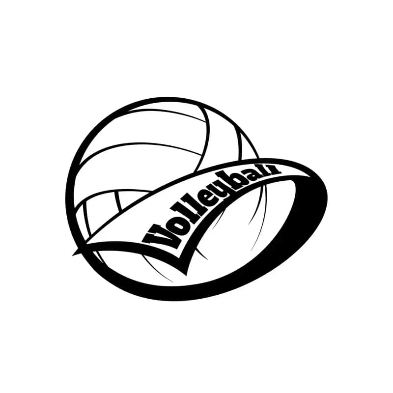 1 Pezzo Adesivo Sportivo alla Moda con Pallone da Pallavolo e Beach Volley in PVC per Finestrini Auto, Carrozzeria, Moto, Laptop, Accessori Decorativi per Auto