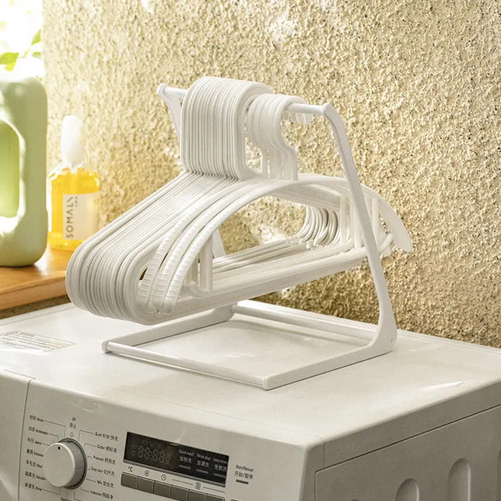 2 Pezzi Appendiabiti Multifunzionale in Plastica Salvaspazio, Organizzatore per Asciugamani per Armadio, Lavanderia e Casa