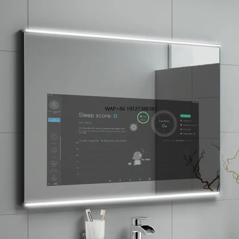 Specchio TV intelligente Android 4k all'ingrosso in fabbrica Specchio magico interattivo da 65 pollici Specchio fitness intelligente Vanity per il trucco per il bagno