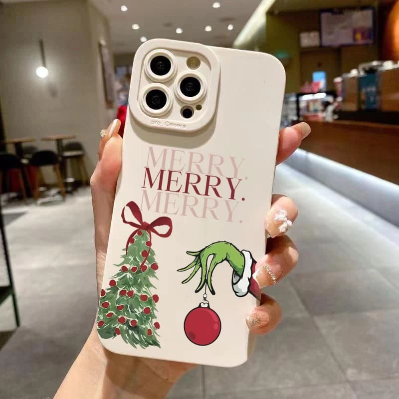 Soft phone case Christmas tree model for iPhone 17 16 15 Pro Max 14 13 12 11 XS X XR 7 8 Plus 16E Air shock bumper cover