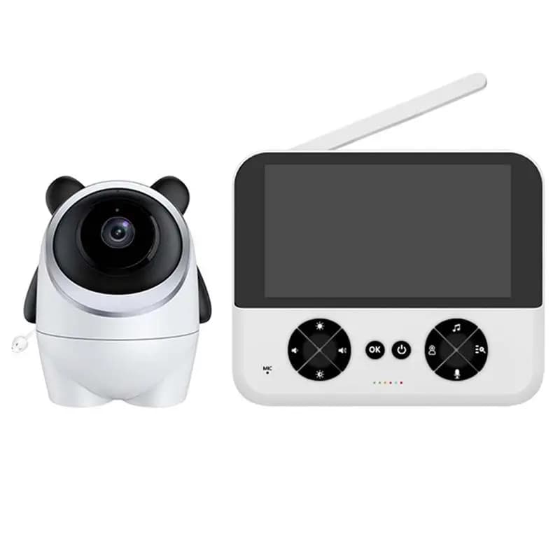 CYCLI-4.3 Pollici Baby Monitor 2.4Ghz WiFi con Audio Remoto, Comunicazione Bidirezionale, Visione Notturna, Sicurezza Wireless per Bambini, Spina USA